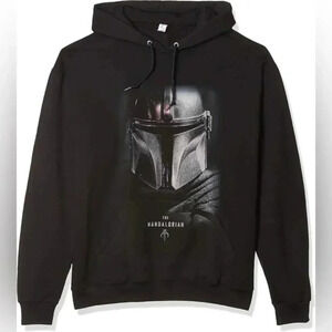 The Mandalorian Black Hoodie - Size Large, Unisex